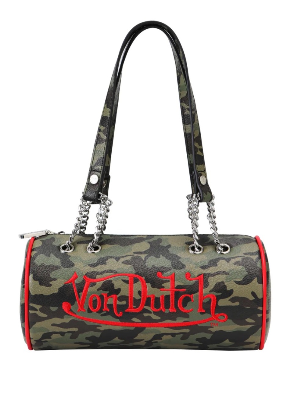NWT Von Dutch Barrel Bag in Red Camo